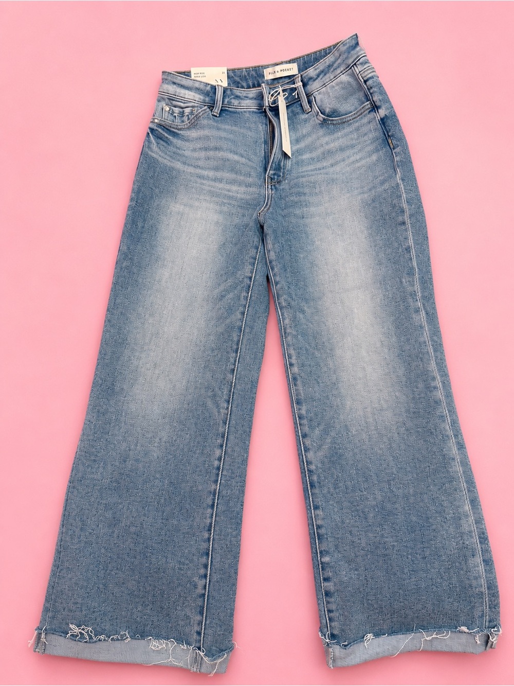 Flying Monkey High-Rise Kick Flare Light Blue Jeans